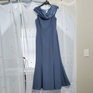 PATRA Dusty Blue Sleeveless Mermaid Dress